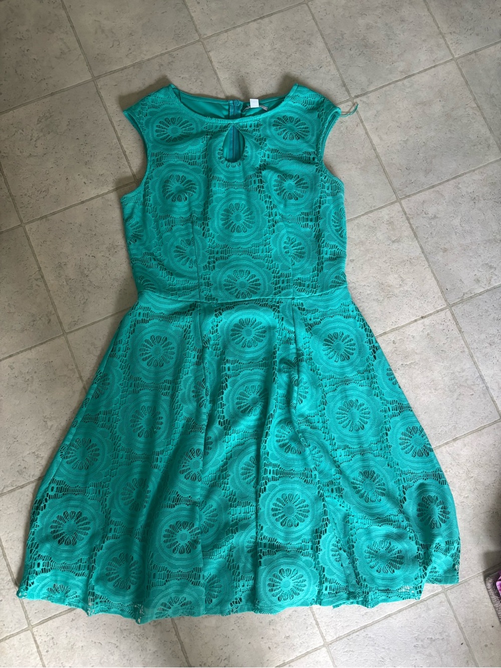 Dana Buchman Teal Lace Dress